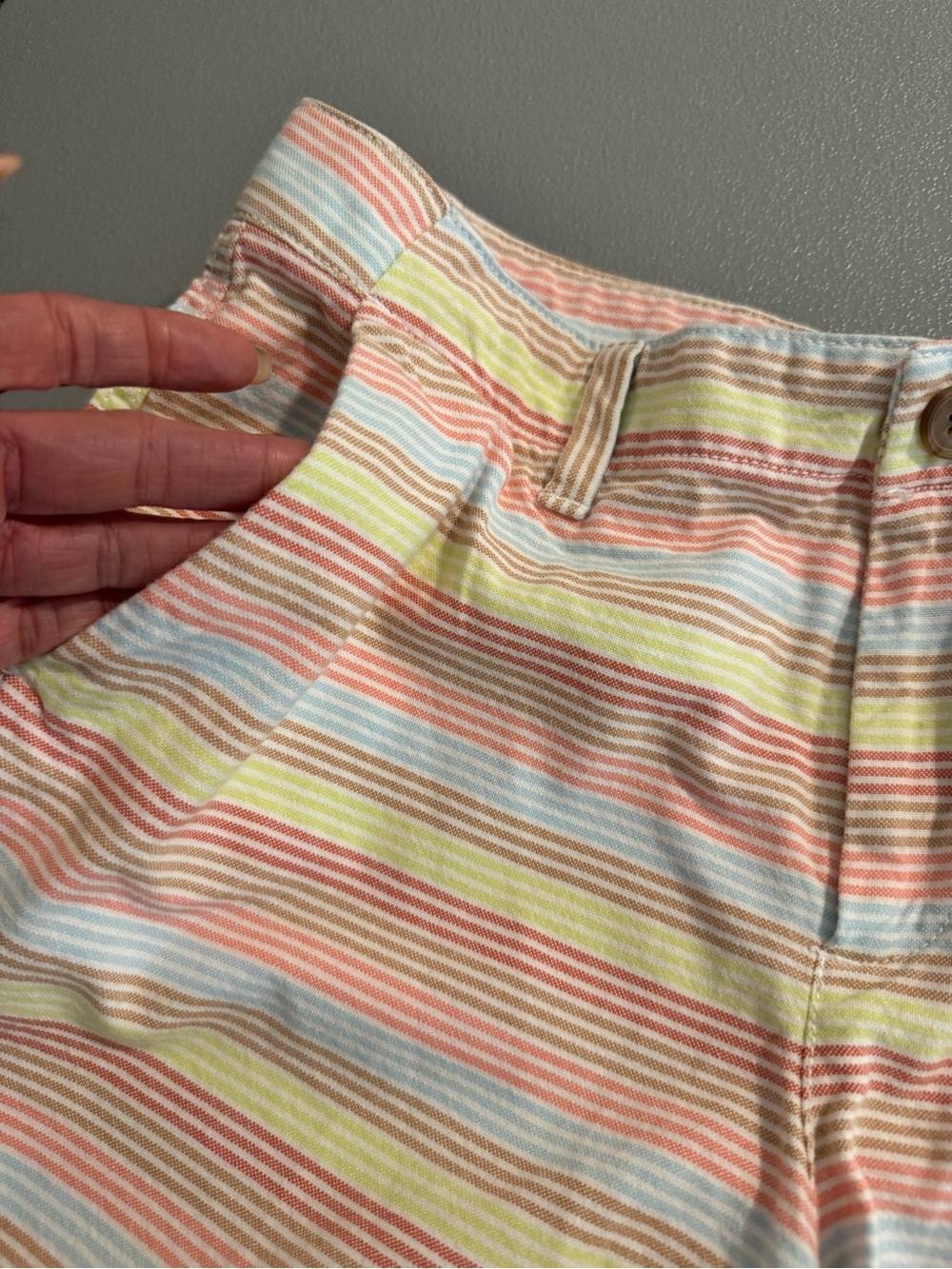 GAP Striped Pastel Cotton City Shorts 6 - Picture 2 of 10